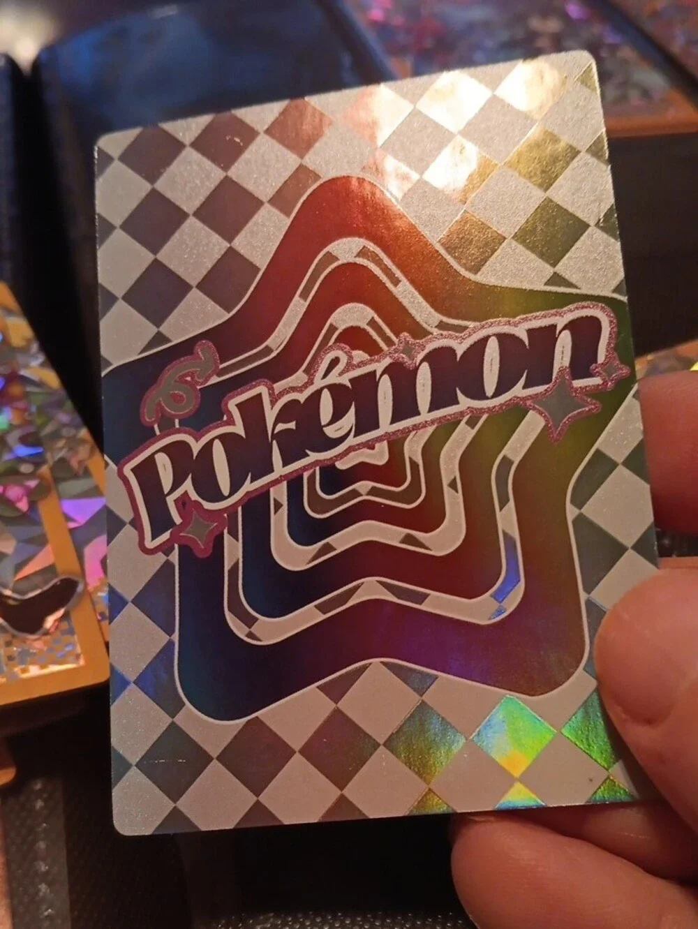 Pokemon Gold Holographic Rotom Trainer Card - Multicolor